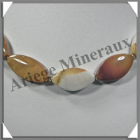 MOKAITE - Collier Compos - Ovales 30x15 mm - 43 cm - C022