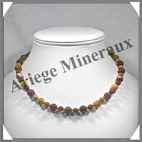 MOKAITE - Collier Perles 6 et 8 mm en altern - 43 cm - C001