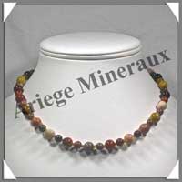 MOKAITE - Collier Perles 6 et 8 mm en altern - 43 cm - C002