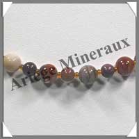MOKAITE - Collier Perles 6 et 8 mm en altern - 43 cm - C002