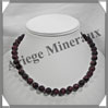 OBSIDIENNE BRUNE - Collier Perles 10 mm - 50 cm - M002 Mexique