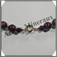 OBSIDIENNE BRUNE - Collier Perles 10 mm - 50 cm - M002