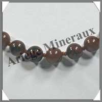 OBSIDIENNE BRUNE - Collier Perles 10 mm - 49 cm - M003