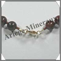 OBSIDIENNE BRUNE - Collier Perles 10 mm - 49 cm - M003