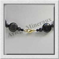 OEIL CELESTE - Collier Compos - Disques 14 mm et Ovales 16x18 mm - 45 cm - N001