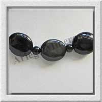 OEIL CELESTE - Collier Compos - Disques 14 mm et Ovales 16x18 mm - 44 cm - N005