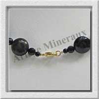 OEIL CELESTE - Collier Compos - Disques 14 mm et Ovales 16x18 mm - 45 cm - N006