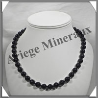 OEIL CELESTE - Collier Perles 10 mm - 48 cm - M001