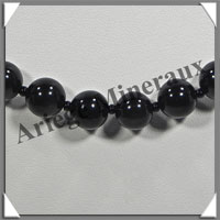 OEIL CELESTE - Collier Perles 10 mm - 48 cm - M001