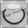 OEIL CELESTE - Collier Perles 10 et 12 mm en altern - 43 cm - A003 Mexique
