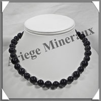 OEIL CELESTE - Collier Perles 10 et 12 mm en altern - 43 cm - A003