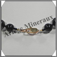 OEIL CELESTE - Collier Perles 10 et 12 mm en altern - 43 cm - A003