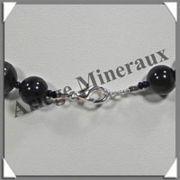 OEIL CELESTE - Collier Perles 10 et 12 mm en altern - 43 cm - A004