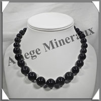 OEIL CELESTE - Collier Perles 10  16 mm en dgrad - 45 cm - A001