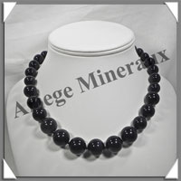 OEIL CELESTE - Collier Perles 10  16 mm en dgrad - 44 cm - A002