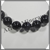 OEIL CELESTE - Collier Perles 10  16 mm en dgrad - 44 cm - A002