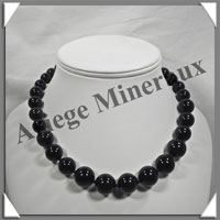 OEIL CELESTE - Collier Perles 10  16 mm en dgrad - 43 cm - A004