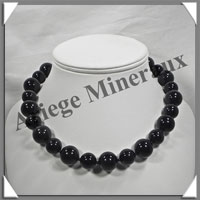 OEIL CELESTE - Collier Perles 14 et 16 mm en altern - 43 cm - A001