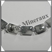 OEIL DE CHAT (ou CYMOPHANE) - Collier Compos - Rectangles 15x10 mm - 47 cm - C022
