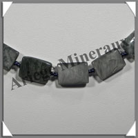 OEIL DE CHAT (ou CYMOPHANE) - Collier Compos - Rectangles 15x10 mm - 47 cm - C023
