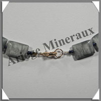 OEIL DE CHAT (ou CYMOPHANE) - Collier Compos - Rectangles 15x10 mm - 45 cm - C025