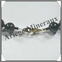 OEIL DE FER - Collier Perles 10 mm - 44 cm - M001