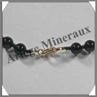 ONYX NOIR - Collier Perles 8 mm - 45 cm - M001