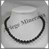 ONYX NOIR - Collier Perles 8 mm - 46 cm - M002 Mexique