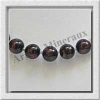 OEIL DE TAUREAU - Collier Perles 10 mm - 46 cm - A001