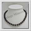 OEIL DE TAUREAU - Collier Perles 10 mm - 46 cm - A002 Afrique du sud