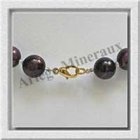 OEIL DE TAUREAU - Collier Perles 10 mm - 46 cm - A002