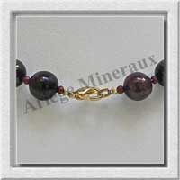 OEIL DE TAUREAU - Collier Perles 10 mm - 46 cm - A003