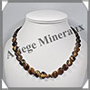 OEIL DE TIGRE - Collier Compos - Coeurs de 12 mm - 44 cm - C005 Afrique du Sud