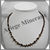 OEIL DE TIGRE - Collier Compos - Cubes 4 et 6 mm en dgrad - 47 cm - C003 Afrique du Sud