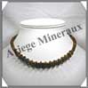 OEIL DE TIGRE - Collier Compos - Disques 10 mm et Cylindres 4x6 mm en dgrad - 41 cm - C002 Afrique du Sud