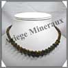 OEIL DE TIGRE - Collier Compos - Disques 10 mm et Cylindres 4x6 mm en dgrad - 42 cm - C003 Afrique du Sud