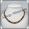 OEIL DE TIGRE - Collier Compos - Disques 10 mm - 42 cm - C005 Afrique du Sud