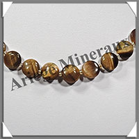 OEIL DE TIGRE - Collier Compos - Disques 10 mm - 42 cm - C005