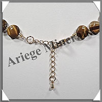 OEIL DE TIGRE - Collier Compos - Disques 10 mm - 42 cm - C005