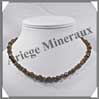 OEIL DE TIGRE - Collier Perles Facetes 6 et 8 mm alternes - 44 cm - A001 Afrique du Sud
