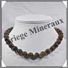 OEIL DE TIGRE - Collier Perles 12 mm - 43 cm - A002 Afrique du Sud