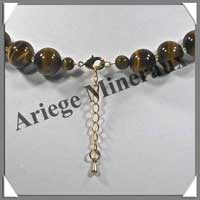 OEIL DE TIGRE - Collier Perles 12 mm - 45 cm - A003