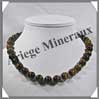 OEIL DE TIGRE - Collier Perles 12 mm - 46 cm - A004 Afrique du Sud