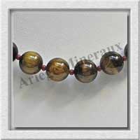 OEIL DE TIGRE - Collier Perles 12 mm - 44 cm - A005