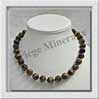 OEIL DE TIGRE - Collier Perles 12 mm - 43 cm - A007 Afrique du Sud