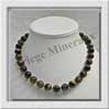 OEIL DE TIGRE - Collier Perles 12 mm - 44cm - A008 Afrique du Sud