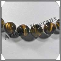 OEIL DE TIGRE - Collier Perles 14 mm - 45 cm - M002