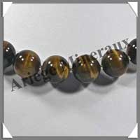 OEIL DE TIGRE - Collier Perles 16 mm - 46 cm - M001