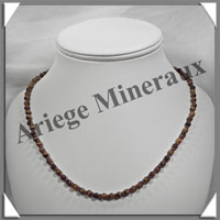 OEIL DE TIGRE - Collier Perles 4 mm - 48 cm - C002