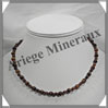 OEIL DE TIGRE - Collier Perles 4 et 6 mm en altern - 43 cm - C003 Afrique du Sud